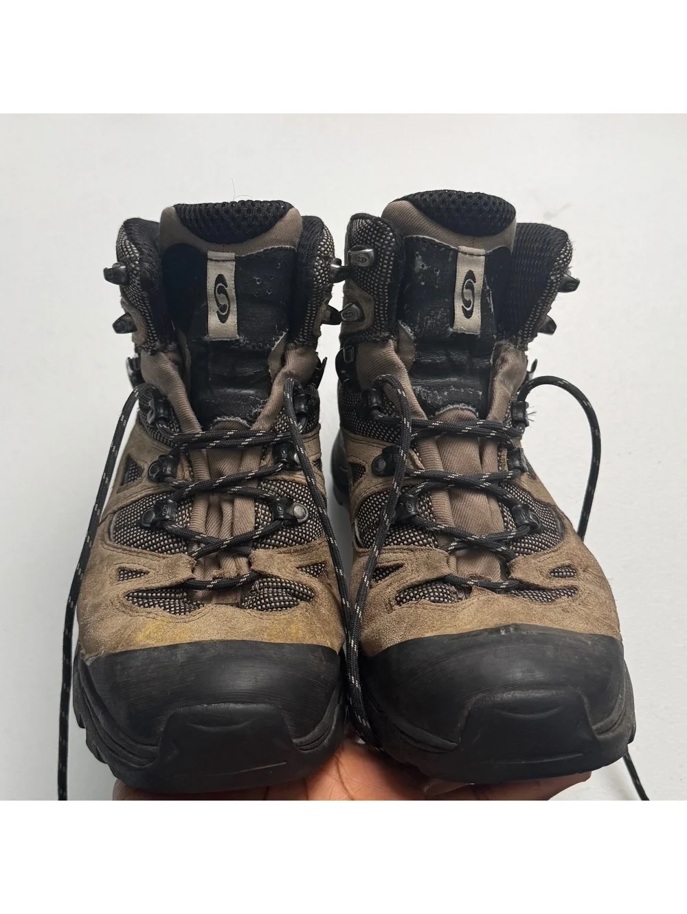 Vintage Salomon Gore-Tex Hiking Boots Earth Tone Brown Mesh Gorpcore US 8.5⁠